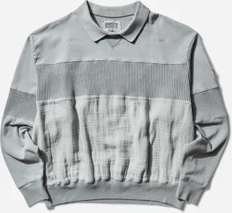 Cav Empt Men s Overdye Collared Light Crewneck Sweatshirt Grey