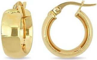 Delmar 15mm Satin Finish Hoop Earrings in Gold at Nordstrom Rack