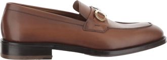 Ferragamo Brown Hook Detail Leather Loafers