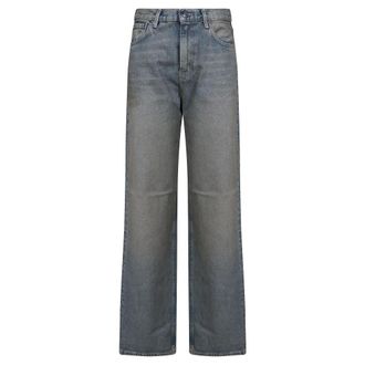 Haikure Korea Wide Jeans - Dames - Loose Fit Jeans - Blauw - W24 - Katoen - Jeans