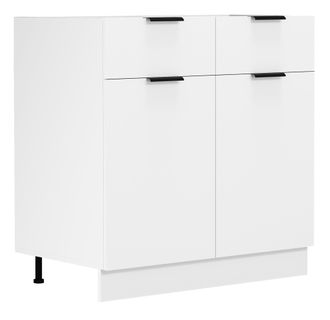 ebuy24 Gabinete De Cocina Vcm Dimensiones Aprox. Al. 82 X An. 80 X. T. 46 Cm Gabinete Con Dos Puertas Giratorias Y Dos Cajones Muebles De Cocina - Fasola (bl