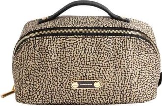 Borbonese Beauty Case Small - Dames - Portefeuilles - Beige - ONE Size - Leer - Accessoires