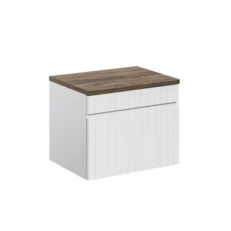 Petits Meubles Mueble bajo lavabo 60cm encimera tableros laminados blanco