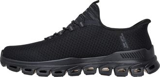 Skechers Mens Glide-Step Noxus Sneaker, Black Mesh/Pu, 9.5 UK
