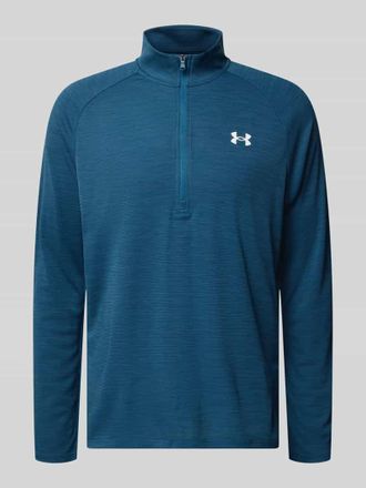 Under Armour Sweatshirt mit kurzem Rei&szlig;verschluss und Logo-Print in Blau, Gr&ouml;&szlig;e XXXL