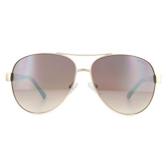 Guess Zonnebril GU7325 GLD-34F Goud Aqua Bruin Verloop