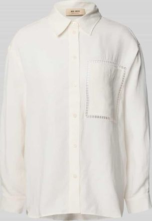 Mos Mosh Regular Fit Bluse Lyocell-Leinen-Mix Modell Jova Alexis in Ecru, Größe XL