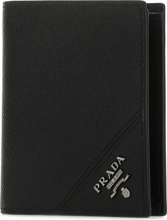 Prada Mens Black Leather Wallet F0002 Vitello Portafogli