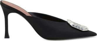 Amina Muaddi Silk Womens Mules
