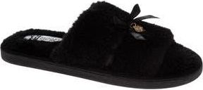 Badgley Mischka Faux Fur Slide Slipper in Black at Nordstrom Rack, Size 10