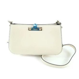 Valentino Pre-owned Leather Shoulder Bag - Dames - Pre-owned - Beige - Maat: ONE Size Leer