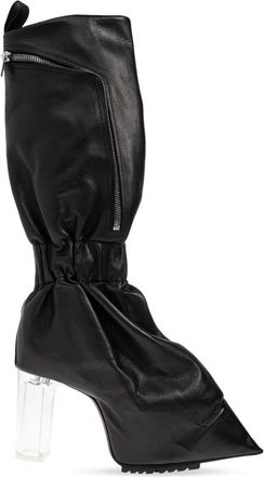 Rick Owens Cargo Taquito Platform Boots - Dames - Laarzen met Hak - Zwart - 39 EU - Leer - Schoenen