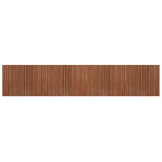 vidaXL Tappeto Rettangolare Marrone 80x400 cm in Bamb&ugrave; vidaXL