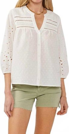 Lovestitch Solene Button Down Blouse In White