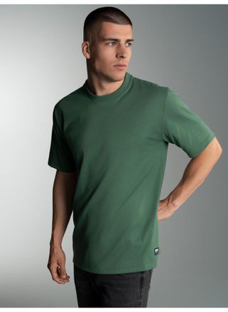 Trigema T-Shirt TRIGEMA TRIGEMA Heavy T-Shirt aus 100% recycelter Baumwolle, Herren, Gr. 4XL, gr&uuml;n (efeu), 100% Baumwolle (recycelt), Basic, Shirts T-Shirt