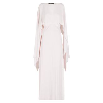 Federica Tosi Gowns, female, Pink, Size: XS Abito lungo scollo squadrato con coprispalle in crepe de chine - 2 pezzi