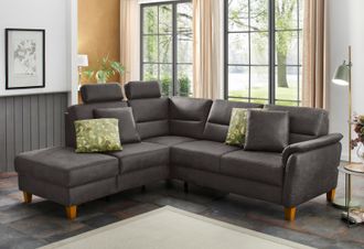 HOME AFFAIRE Ecksofa »Palmera L-Form, B: 236 cm« optional Bettfunktion & Bettkasten, Federkern