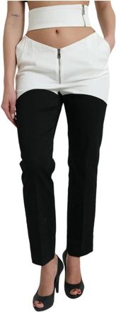 Dolce & Gabbana Slim-fit Broeken - Dames - Slim Fit Broeken - Zwart - S - Katoen - Broeken