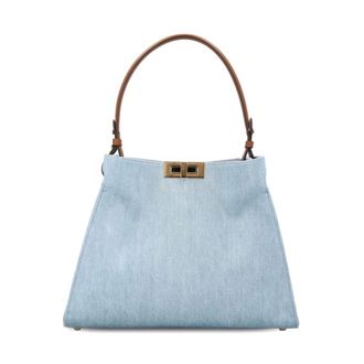 Fendi Dames, Tassen, Blauw, Maat: ONE Size Denim