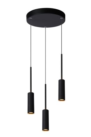 Lucide TUBULE Non Dimmable Stylish Indoor Modern LED Cluster Pendant Light in Black