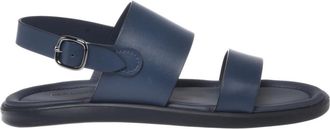 Baldinini Leren Platte Sandaal - Heren - Sandalen - Blauw - 42 1/2 EU - Leer - Schoenen