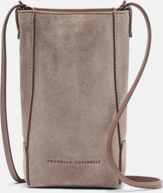 Brunello Cucinelli Monili suede shoulder bag