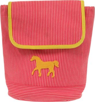 Herm&egrave;s Red Color Yellow Cotton Backpack (Pre-Owned)