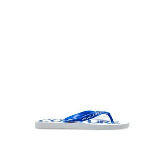 Versace Jeans Couture Flip Flops, male, Blue, Size: 12 US Rubber Slides With Logo