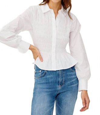 Rails Bradshaw Cotton Poplin Shirt In White