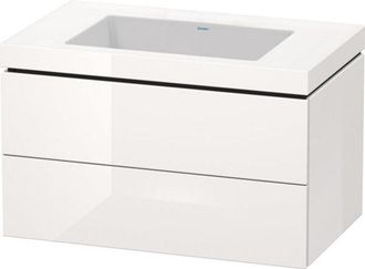 Duravit Lavamanos Duravit L-cube Con Base Mural, 80x48 Cm, 2 Cajones, Sin