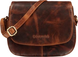 STILORD Savannah Small Shoulder Bag Ladies Leather Handbag Purse for Women Elegant Cross Body Bag Vintage in Genuine Leather, Colour:kara - cognac