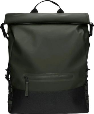 Rains Trail Mountaineer Rolltop - unisex - Rugzakken - Groen - ONE Size - Polyester - Tassen