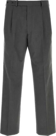 Prada Grey Straight Pleated Pants