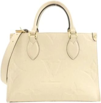 Louis Vuitton Pre-owned Handbag - Dames - Vintage Handtas - Beige - ONE Size - Leer - Vintage
