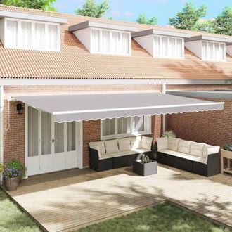 vidaXL Tela De Recambio Para Toldo Gris Claro 600 X 300 Cm Lona Vidaxl