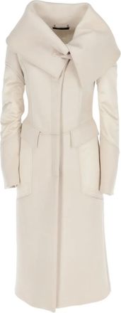 Gucci Cappotto lungo con colletto oversize anni 2000 - Bianco