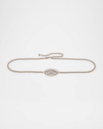 Valentino Garavani Crystal VLogo Signature Chain Belt