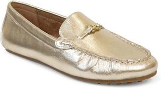 Aerosoles Drita Metallic Bit Loafer in Soft Gold Faux Leather at Nordstrom, Size 7.5