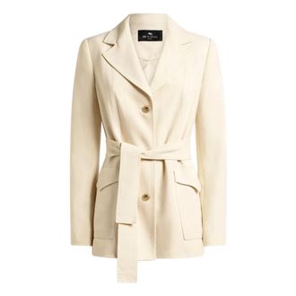 Etro Etro, Blazers, female, Beige, Size: XS Field Jacket with Belt