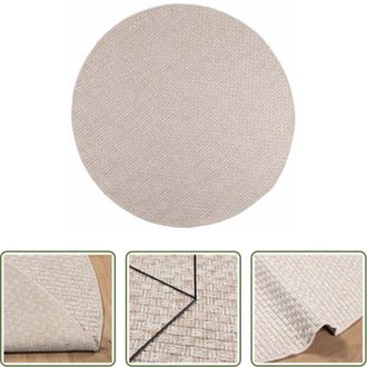 vidaXL Tappeti per salotto - Tappeti per area Rotondo FARO Crema &Oslash; 120 CM Poliestere