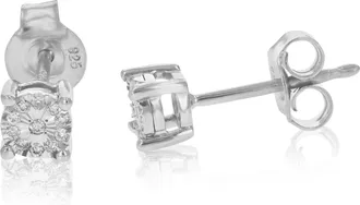 Vir Jewels 1/12 cttw Lab Grown Diamond Composite Earrings in Sterling Silver With Push Backs For Women