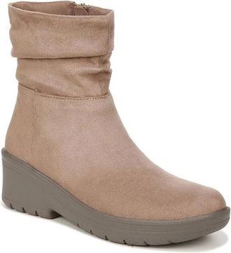 Bzees Berkley I7219F1-200 Boots Womens Brown Wedge Heel Ankle Bootie LION1040