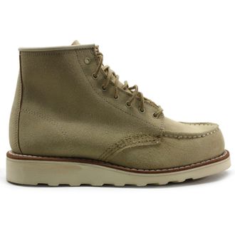 Red Wing Shoes Classic Moc Suede Womens Lace Up Boots - Cream - Size:UK 4.5