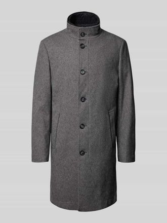 Christian Berg Kurzmantel mit Stehkragen und Eingrifftaschen in Anthrazit, Gr&ouml;&szlig;e 48