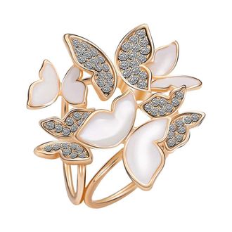 Generic Women Elegant Butterfly Rhinestone Brooch Pin Scarf Shawl Ring Clip Professional Process Multicoloured