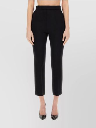 Max Mara virgin wool regular-fit cropped trousers