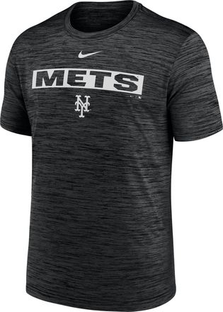 Nike New York Mets Velocity Nike Mens Dri-FIT MLB T-Shirt in Black | NKPQ00ANME-RWH