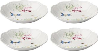 Lenox Set Of 4 Butterfly Meadow Herbs Pasta Bowls