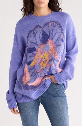 Desigual Floral Sweater in Purple at Nordstrom Rack, Size Medium