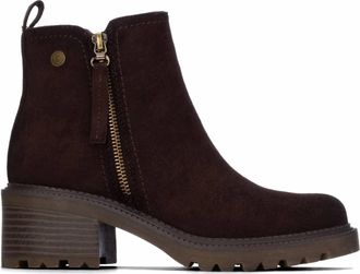 Refresh Womens Casual Suede Ankle Booties In Brown